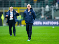 Didier Deschamps head coach of France at the end of the UEFA Nations League 2024/25 League A Group 2 match between Italy and France at Stadi...