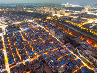 The photo shows Fuqiang Village, an ''urban village'' in Qingjiangpu district of Huai 'an City, Jiangsu province, China, on November 19, 202...