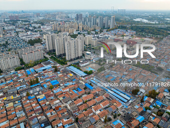 The photo shows Fuqiang Village, an ''urban village'' in Qingjiangpu district of Huai 'an City, Jiangsu province, China, on November 19, 202...