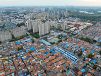 The photo shows Fuqiang Village, an ''urban village'' in Qingjiangpu district of Huai 'an City, Jiangsu province, China, on November 19, 202...