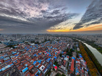 The photo shows Fuqiang Village, an ''urban village'' in Qingjiangpu district of Huai 'an City, Jiangsu province, China, on November 19, 202...