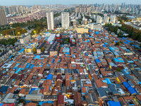 The photo shows Fuqiang Village, an ''urban village'' in Qingjiangpu district of Huai 'an City, Jiangsu province, China, on November 19, 202...