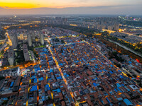 The photo shows Fuqiang Village, an ''urban village'' in Qingjiangpu district of Huai 'an City, Jiangsu province, China, on November 19, 202...