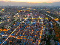 The photo shows Fuqiang Village, an ''urban village'' in Qingjiangpu district of Huai 'an City, Jiangsu province, China, on November 19, 202...