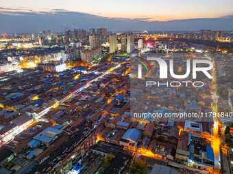 The photo shows Fuqiang Village, an ''urban village'' in Qingjiangpu district of Huai 'an City, Jiangsu province, China, on November 19, 202...