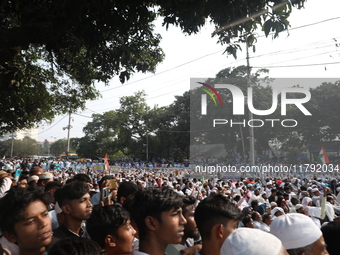 Activists of The All India Youth Federation (AIYF) take part in a protest meeting in Kolkata, India, on November 19, 2024, demanding the wit...