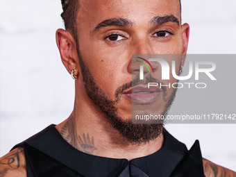 Lewis Hamilton arrives at the Los Angeles Premiere Of Paramount Pictures' 'Gladiator II' held at the TCL Chinese Theatre IMAX on November 18...