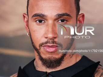 Lewis Hamilton arrives at the Los Angeles Premiere Of Paramount Pictures' 'Gladiator II' held at the TCL Chinese Theatre IMAX on November 18...