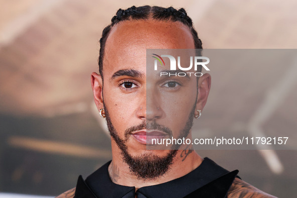 Lewis Hamilton arrives at the Los Angeles Premiere Of Paramount Pictures' 'Gladiator II' held at the TCL Chinese Theatre IMAX on November 18...