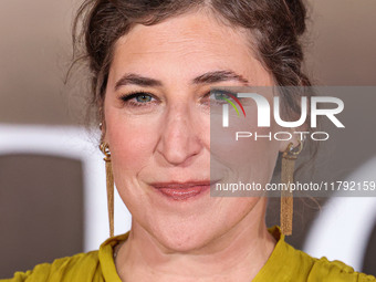 Mayim Bialik arrives at the Los Angeles Premiere Of Paramount Pictures' 'Gladiator II' held at the TCL Chinese Theatre IMAX on November 18,...