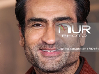 Kumail Ali Nanjiani arrives at the Los Angeles Premiere Of Paramount Pictures' 'Gladiator II' held at the TCL Chinese Theatre IMAX on Novemb...