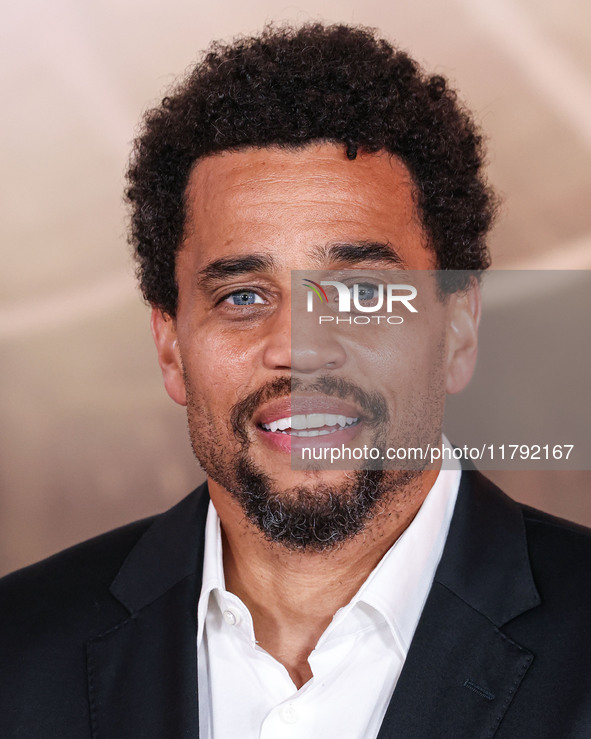 Michael Ealy arrives at the Los Angeles Premiere Of Paramount Pictures' 'Gladiator II' held at the TCL Chinese Theatre IMAX on November 18,...