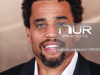 Michael Ealy arrives at the Los Angeles Premiere Of Paramount Pictures' 'Gladiator II' held at the TCL Chinese Theatre IMAX on November 18,...