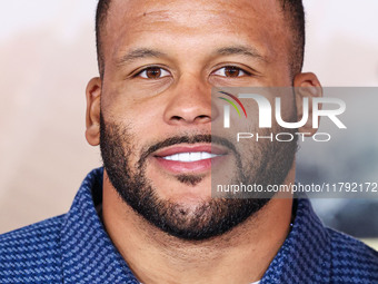 Aaron Donald arrives at the Los Angeles Premiere Of Paramount Pictures' 'Gladiator II' held at the TCL Chinese Theatre IMAX on November 18,...