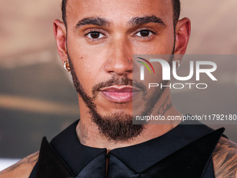 Lewis Hamilton arrives at the Los Angeles Premiere Of Paramount Pictures' 'Gladiator II' held at the TCL Chinese Theatre IMAX on November 18...