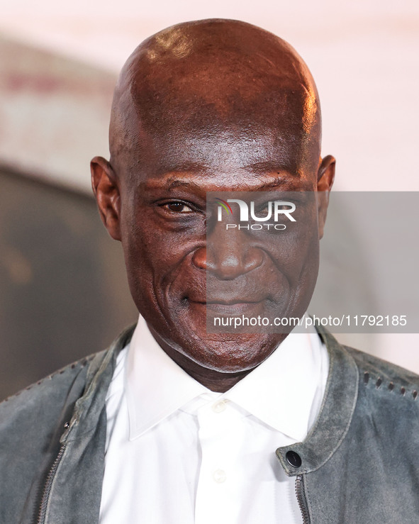 Peter Mensah arrives at the Los Angeles Premiere Of Paramount Pictures' 'Gladiator II' held at the TCL Chinese Theatre IMAX on November 18,...