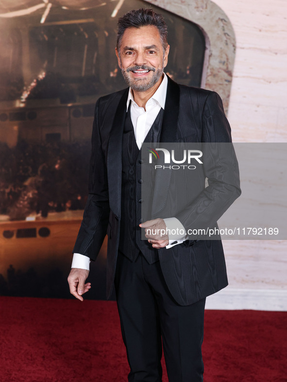 Eugenio Derbez arrives at the Los Angeles Premiere Of Paramount Pictures' 'Gladiator II' held at the TCL Chinese Theatre IMAX on November 18...