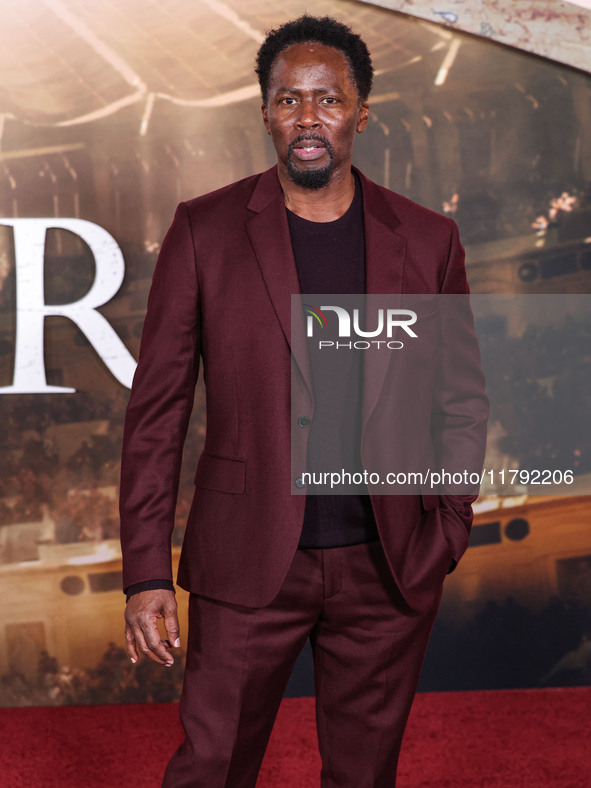 Harold Perrineau arrives at the Los Angeles Premiere Of Paramount Pictures' 'Gladiator II' held at the TCL Chinese Theatre IMAX on November...