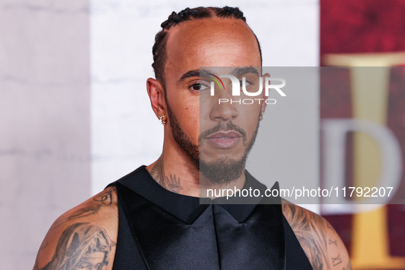 Lewis Hamilton arrives at the Los Angeles Premiere Of Paramount Pictures' 'Gladiator II' held at the TCL Chinese Theatre IMAX on November 18...