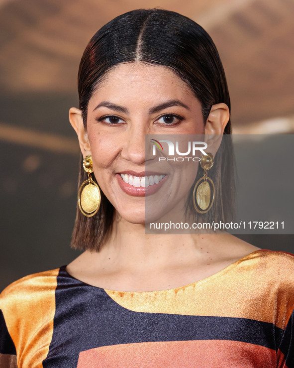 Stephanie Beatriz arrives at the Los Angeles Premiere Of Paramount Pictures' 'Gladiator II' held at the TCL Chinese Theatre IMAX on November...