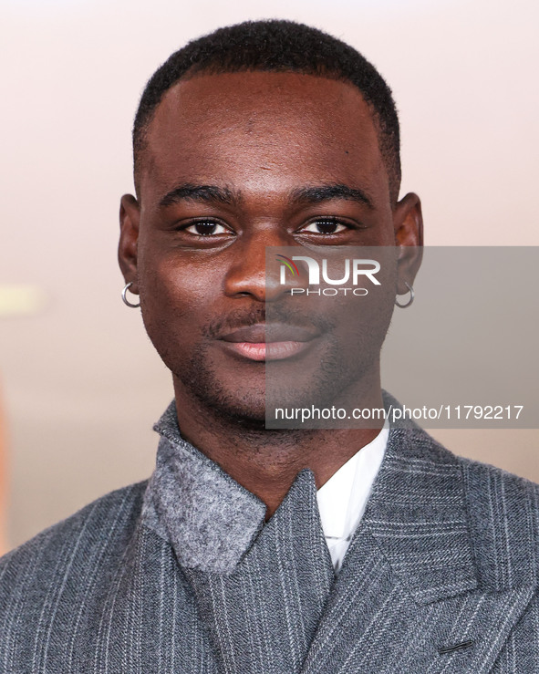 Ethan Herisse arrives at the Los Angeles Premiere Of Paramount Pictures' 'Gladiator II' held at the TCL Chinese Theatre IMAX on November 18,...