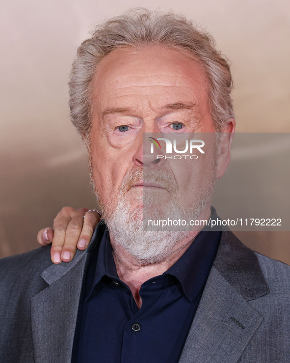 Ridley Scott arrives at the Los Angeles Premiere Of Paramount Pictures' 'Gladiator II' held at the TCL Chinese Theatre IMAX on November 18,...