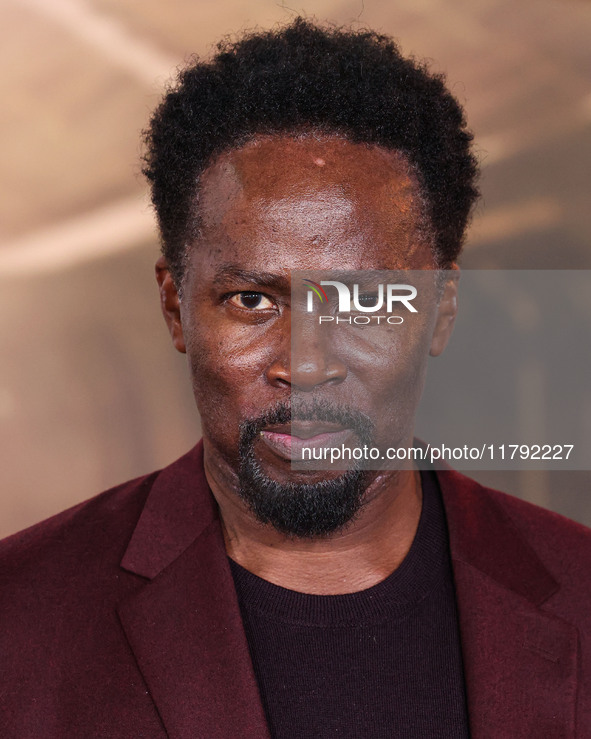 Harold Perrineau arrives at the Los Angeles Premiere Of Paramount Pictures' 'Gladiator II' held at the TCL Chinese Theatre IMAX on November...