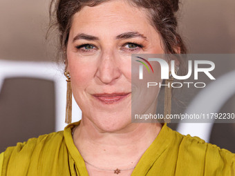 Mayim Bialik arrives at the Los Angeles Premiere Of Paramount Pictures' 'Gladiator II' held at the TCL Chinese Theatre IMAX on November 18,...