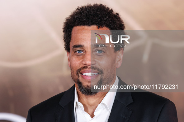 Michael Ealy arrives at the Los Angeles Premiere Of Paramount Pictures' 'Gladiator II' held at the TCL Chinese Theatre IMAX on November 18,...