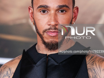 Lewis Hamilton arrives at the Los Angeles Premiere Of Paramount Pictures' 'Gladiator II' held at the TCL Chinese Theatre IMAX on November 18...