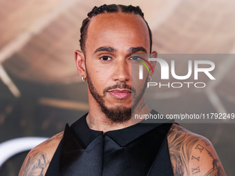 Lewis Hamilton arrives at the Los Angeles Premiere Of Paramount Pictures' 'Gladiator II' held at the TCL Chinese Theatre IMAX on November 18...