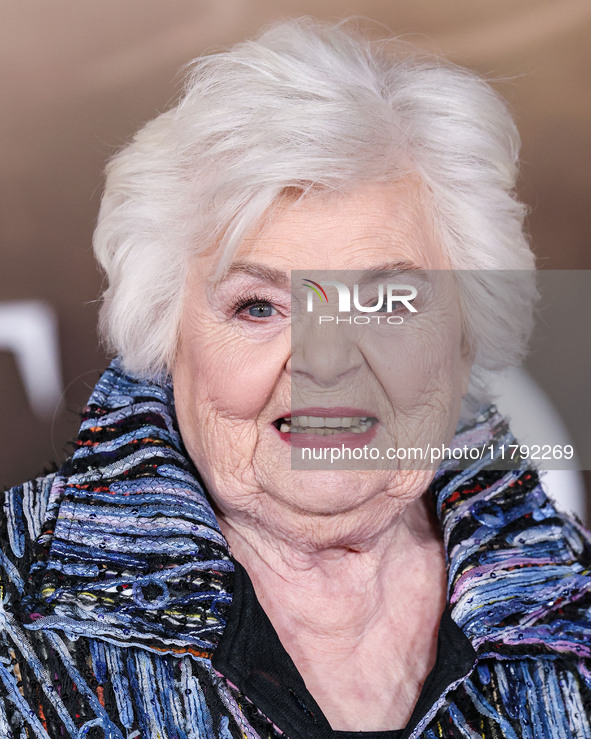 June Squibb arrives at the Los Angeles Premiere Of Paramount Pictures' 'Gladiator II' held at the TCL Chinese Theatre IMAX on November 18, 2...