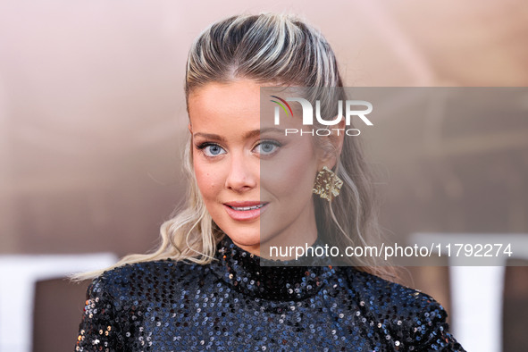 Hannah Godwin arrives at the Los Angeles Premiere Of Paramount Pictures' 'Gladiator II' held at the TCL Chinese Theatre IMAX on November 18,...