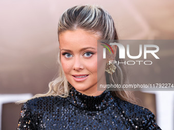 Hannah Godwin arrives at the Los Angeles Premiere Of Paramount Pictures' 'Gladiator II' held at the TCL Chinese Theatre IMAX on November 18,...