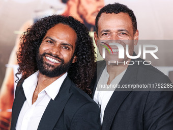 Makaylo Van Peebles and father Mario Van Peebles arrive at the Los Angeles Premiere Of Paramount Pictures' 'Gladiator II' held at the TCL Ch...