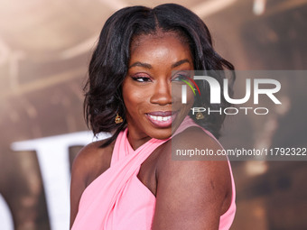 Estelle arrives at the Los Angeles Premiere Of Paramount Pictures' 'Gladiator II' held at the TCL Chinese Theatre IMAX on November 18, 2024...