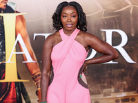 Estelle arrives at the Los Angeles Premiere Of Paramount Pictures' 'Gladiator II' held at the TCL Chinese Theatre IMAX on November 18, 2024...