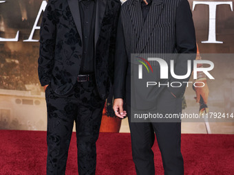 Ryan Omoto and brother Daniel Omoto arrive at the Los Angeles Premiere Of Paramount Pictures' 'Gladiator II' held at the TCL Chinese Theatre...