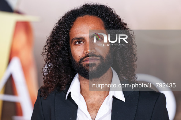 Makaylo Van Peebles arrives at the Los Angeles Premiere Of Paramount Pictures' 'Gladiator II' held at the TCL Chinese Theatre IMAX on Novemb...