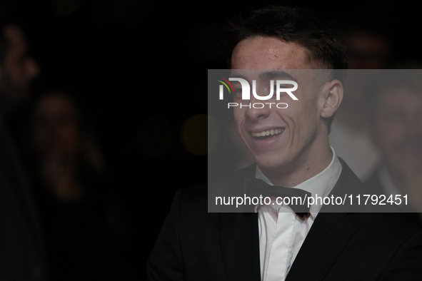 Pedro Acosta of Spain and Red Bull Gasgas Tech3 on the red carpet during the MotoGP Awards 2024 at the Museu Nacional d'Art de Catalunya on...