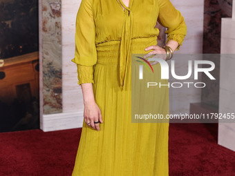 Mayim Bialik arrives at the Los Angeles Premiere Of Paramount Pictures' 'Gladiator II' held at the TCL Chinese Theatre IMAX on November 18,...