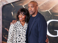 Pauletta Washington and husband Denzel Washington arrive at the Los Angeles Premiere Of Paramount Pictures' 'Gladiator II' held at the TCL C...