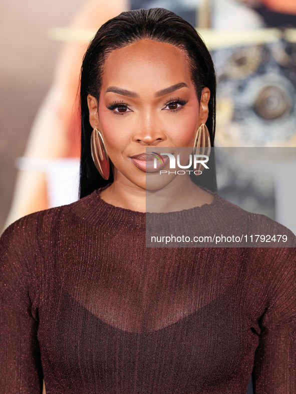 Malika Haqq arrives at the Los Angeles Premiere Of Paramount Pictures' 'Gladiator II' held at the TCL Chinese Theatre IMAX on November 18, 2...