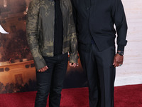 David Oyelowo and Derek Luke arrive at the Los Angeles Premiere Of Paramount Pictures' 'Gladiator II' held at the TCL Chinese Theatre IMAX o...