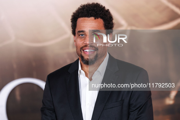 Michael Ealy arrives at the Los Angeles Premiere Of Paramount Pictures' 'Gladiator II' held at the TCL Chinese Theatre IMAX on November 18,...