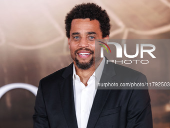 Michael Ealy arrives at the Los Angeles Premiere Of Paramount Pictures' 'Gladiator II' held at the TCL Chinese Theatre IMAX on November 18,...