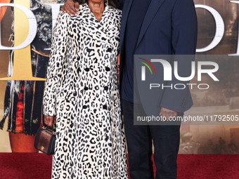 Pauletta Washington and husband Denzel Washington arrive at the Los Angeles Premiere Of Paramount Pictures' 'Gladiator II' held at the TCL C...