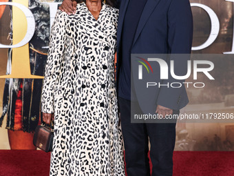 Pauletta Washington and husband Denzel Washington arrive at the Los Angeles Premiere Of Paramount Pictures' 'Gladiator II' held at the TCL C...