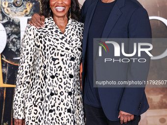 Pauletta Washington and husband Denzel Washington arrive at the Los Angeles Premiere Of Paramount Pictures' 'Gladiator II' held at the TCL C...