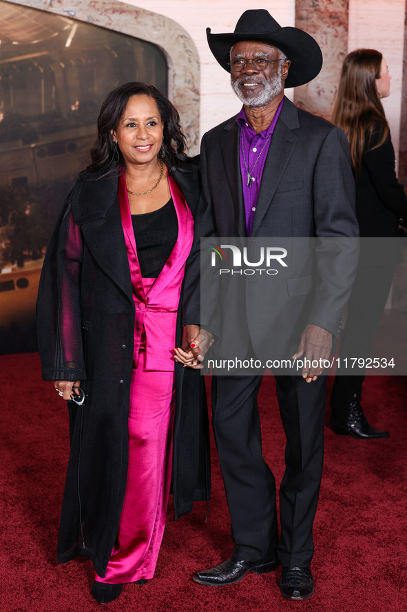 Jo-Ann Allen and Glynn Turman arrive at the Los Angeles Premiere Of Paramount Pictures' 'Gladiator II' held at the TCL Chinese Theatre IMAX...